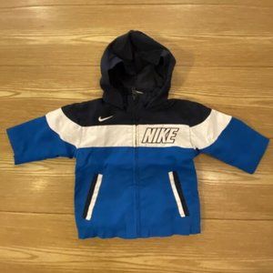 Baby Boys Jacket 12 Months Nike Full Zip Lined Hooded Lightweight Coat